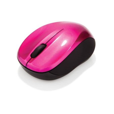 Verbatim ratón go nano inalámbrico 1600ppp compacto ambidiestros receptor usb fucsia