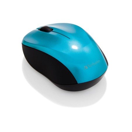 Verbatim ratón go nano inalámbrico 1600ppp compacto ambidiestros receptor usb azul turquesa