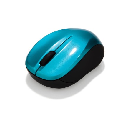 Verbatim ratón go nano inalámbrico 1600ppp compacto ambidiestros receptor usb azul turquesa