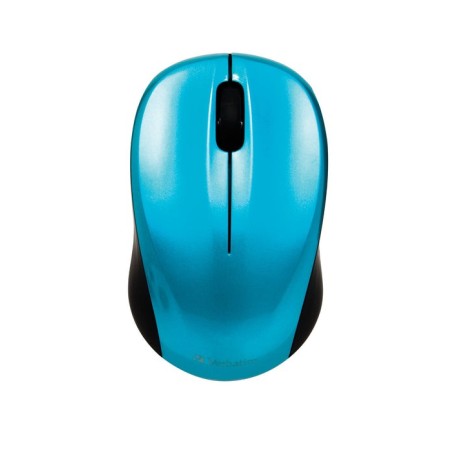 Verbatim ratón go nano inalámbrico 1600ppp compacto ambidiestros receptor usb azul turquesa
