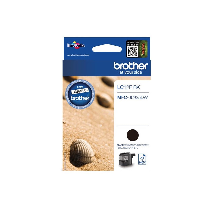 Brother lc12ebk  capacidad xl  negro  original  cartucho de tinta  para brother