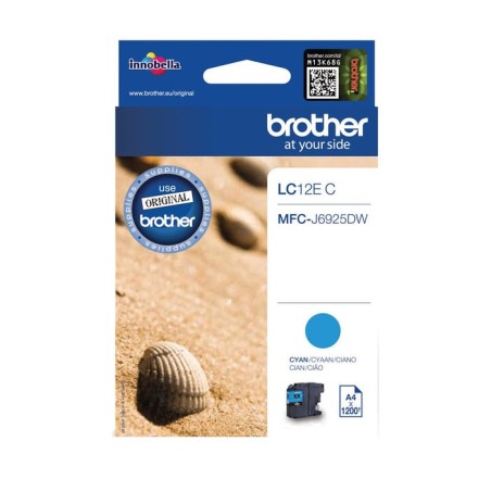 Brother lc12ec  capacidad xl  cian  original  cartucho de tinta