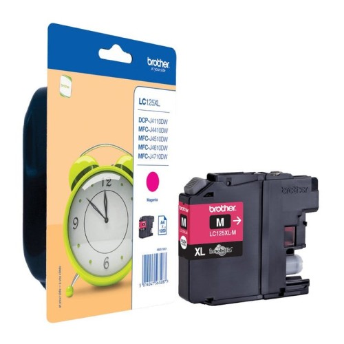 Tinta original brother lc125xlm magenta lc125xlmbp