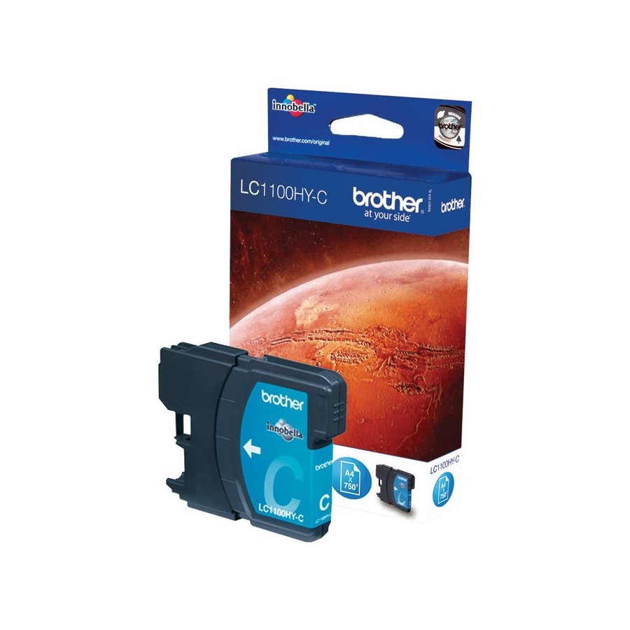 Brother tinta original lc1100hyc lc-1100 cyan