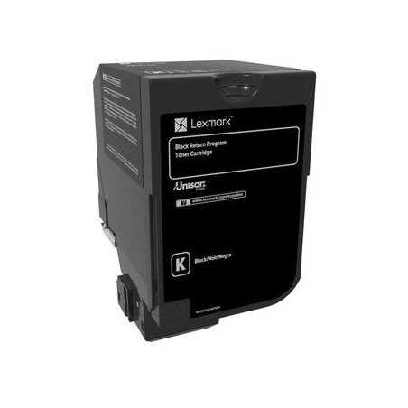 Lexmark cs720, cs725, cx725 cartucho de tóner negro retornable