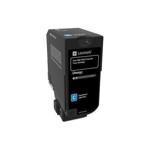 Lexmark cs725 cartucho cian alto rendimiento corporativo (12 000 páginas) 74c2hce