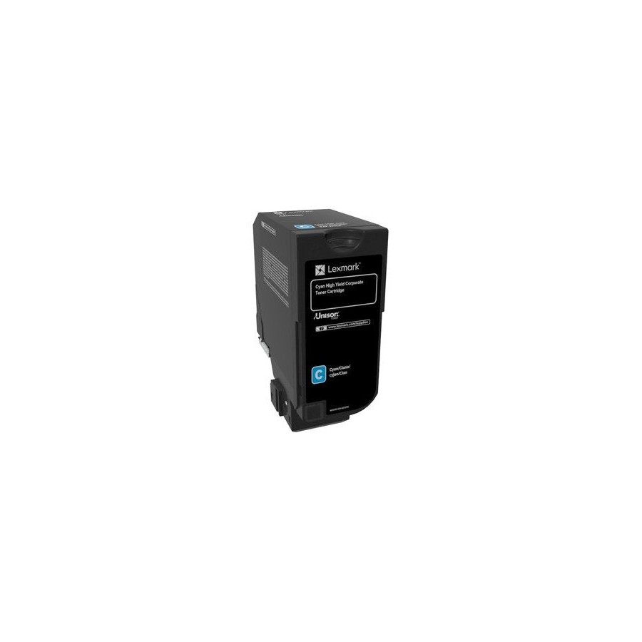 Lexmark cs725 cartucho cian alto rendimiento corporativo (12 000 páginas) 74c2hce
