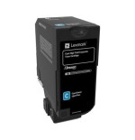 Lexmark cs725 cartucho cian alto rendimiento corporativo (12 000 páginas) 74c2hce