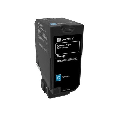 Lexmark cs720, cs725, cx725 cartucho de tóner cian retornable
