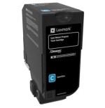 Lexmark cs720, cs725, cx725 cartucho de tóner cian retornable