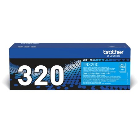 Brother tn320c  cian  toner original  para brother dcp-9055, dcp-9270, hl-4140, hl-4150, hl-4570, mfc-9460, mfc-9465, mfc-9970