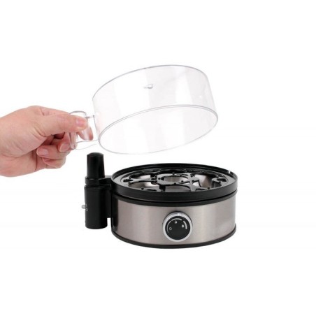 Cuecehuevos rommelsbacher er 400, 7 huevos 400 w negro, acero inoxidable, transparente
