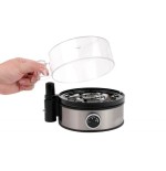 Cuecehuevos rommelsbacher er 400, 7 huevos 400 w negro, acero inoxidable, transparente