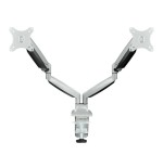 Tooq soporte de mesa con brazos articulados para 2 monitores de 13"-32" - giratorio e inclinable - piston de gas - peso