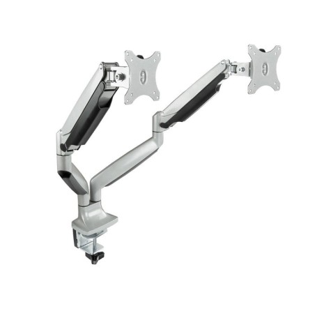 Tooq soporte de mesa con brazos articulados para 2 monitores de 13"-32" - giratorio e inclinable - piston de gas - peso