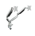 Tooq soporte de mesa con brazos articulados para 2 monitores de 13"-32" - giratorio e inclinable - piston de gas - peso