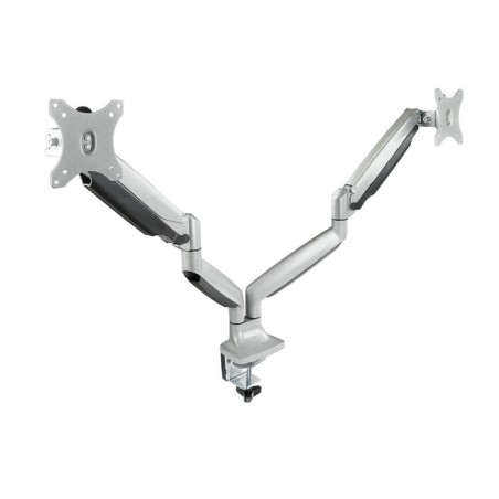 Tooq soporte de mesa con brazos articulados para 2 monitores de 13"-32" - giratorio e inclinable - piston de gas - peso
