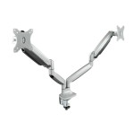 Tooq soporte de mesa con brazos articulados para 2 monitores de 13"-32" - giratorio e inclinable - piston de gas - peso