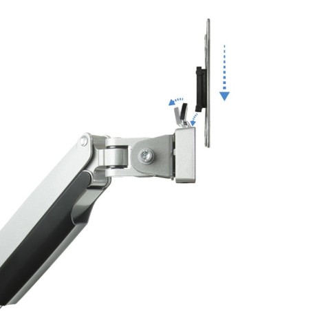 Tooq soporte de mesa con brazos articulados para 2 monitores de 13"-32" - giratorio e inclinable - piston de gas - peso
