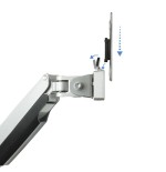 Tooq soporte de mesa con brazos articulados para 2 monitores de 13"-32" - giratorio e inclinable - piston de gas - peso