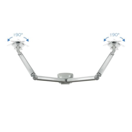 Tooq soporte de mesa con brazos articulados para 2 monitores de 13"-32" - giratorio e inclinable - piston de gas - peso