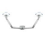 Tooq soporte de mesa con brazos articulados para 2 monitores de 13"-32" - giratorio e inclinable - piston de gas - peso