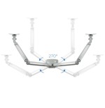 Tooq soporte de mesa con brazos articulados para 2 monitores de 13"-32" - giratorio e inclinable - piston de gas - peso