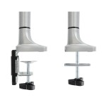 Tooq soporte de mesa con brazos articulados para 2 monitores de 13"-32" - giratorio e inclinable - piston de gas - peso