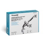 Tooq soporte de mesa con brazos articulados para 2 monitores de 13"-32" - giratorio e inclinable - piston de gas - peso