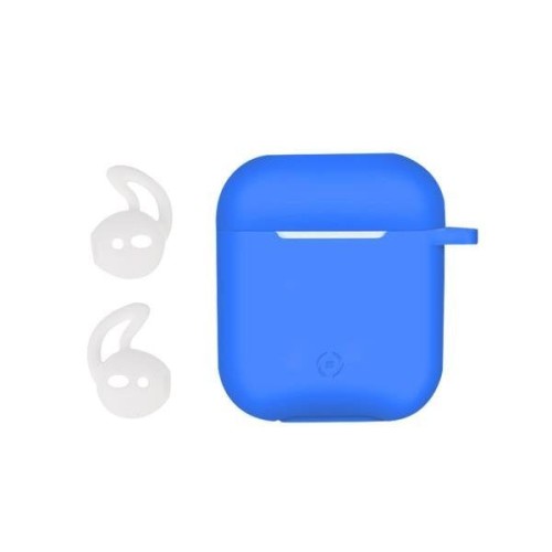 Funda celly silicona blue para estuche airpods (1ª 2ª gen)