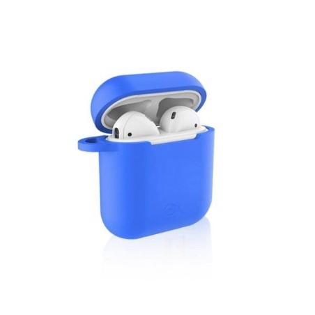 Funda celly silicona blue para estuche airpods (1ª 2ª gen)