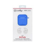 Funda celly silicona blue para estuche airpods (1ª 2ª gen)