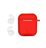 Funda celly silicona red para estuche airpods (1ª 2ª gen)