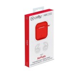 Funda celly silicona red para estuche airpods (1ª 2ª gen)