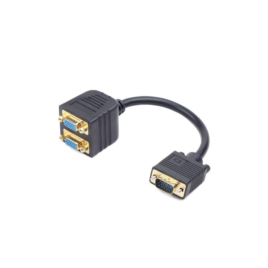 Gembird cable vga alargo duplicador (d-sub) negro 0.20m