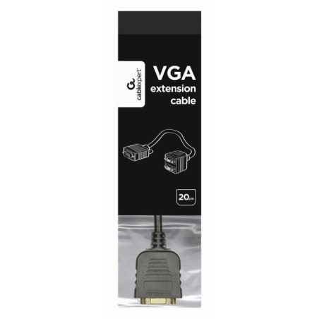 Gembird cable vga alargo duplicador (d-sub) negro 0.20m