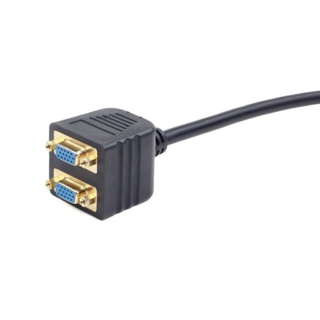 Gembird cable vga alargo duplicador (d-sub) negro 0.20m