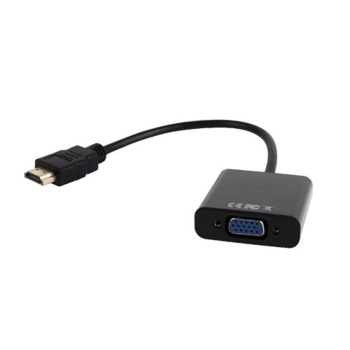 Gembird conversor hdmi a svga con audio m/h negro 0.15m  a-hdmi-vga-03