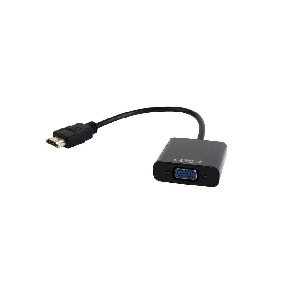 Gembird conversor hdmi a svga con audio m/h negro 0.15m  a-hdmi-vga-03