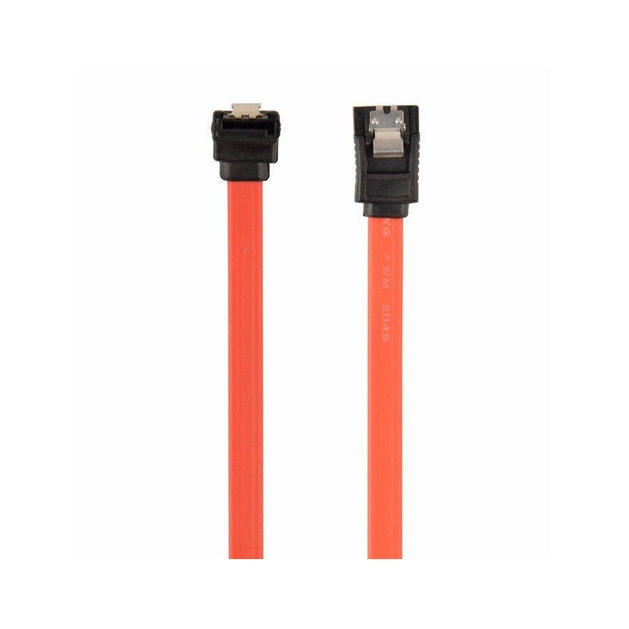 Gembird cable de datos  0.50m  sata iii  con clip seguridad acodado  cc-satam-data90