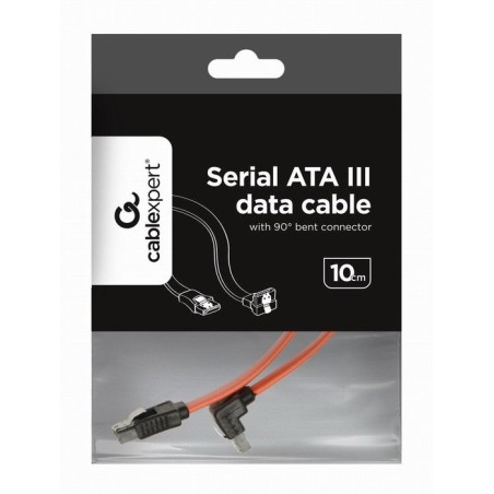 Gembird cable de datos  0.50m  sata iii  con clip seguridad acodado  cc-satam-data90