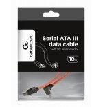 Gembird cable de datos  0.50m  sata iii  con clip seguridad acodado  cc-satam-data90