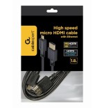 Gembird cable hdmi a micro hdmi 1.8m negro  cc-hdmid-6