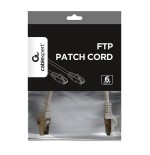 Gembird cable de red ftp cat6 awg26 0.25m gris  pp6-0.25m