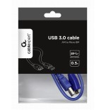 Gembird cable usb 3.0 a microusb-tipo b  0.5m  azul
