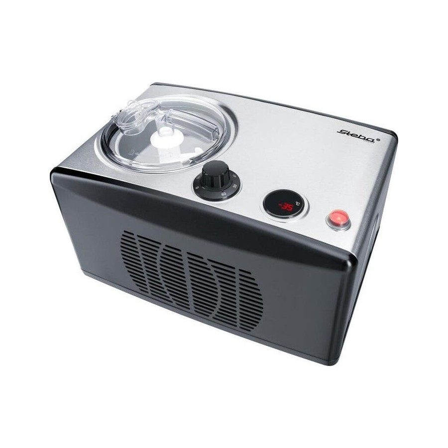Máquina de hielo steba ic 150 con espátula y tapa antisalpicaduras, 150 vatios - acero inoxidable