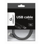 Gembird cable usb2.0  a/a (alargo) m/h  1.8m negro  ccp-usb2-amaf-6