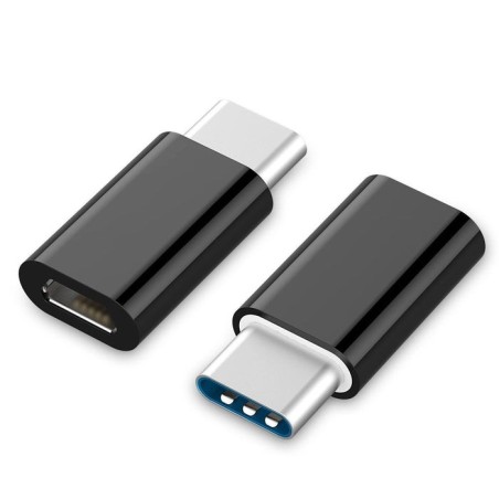 Gembird adaptador  usb-tipo c a micro-usb m/h negro  a-usb2-cmmf-01