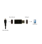 Gembird adaptador  usb-tipo c a micro-usb m/h negro  a-usb2-cmmf-01