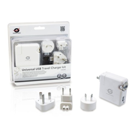 Conceptronic kit cargador de viaje universal incluye cargador usb a coche y pared usb 5v 2a